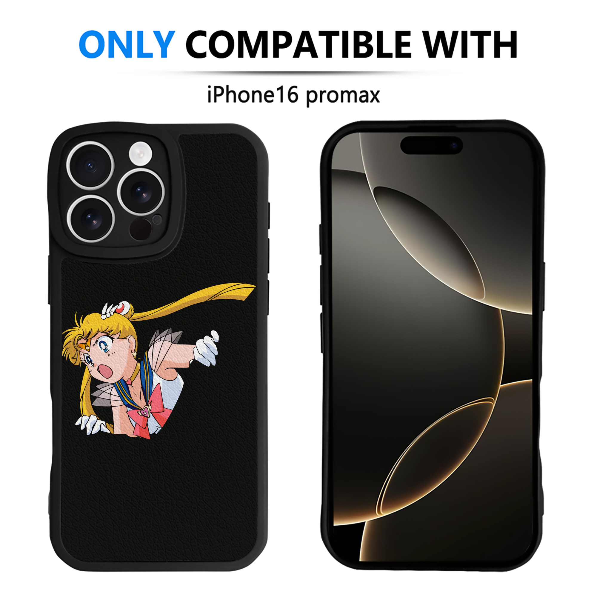 （画像用） 美少女戦士セーラームーン 月野 うさぎ つきの うさぎ Sailor Moon Tsukino Usagi 【iPhone 16シリーズ対応】シリコンスマホケース（レザー調） 材質：シリコン